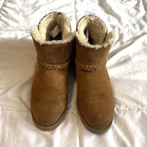 Style & Co. Women's Kaii Suede Faux Fur Lined Booties Tan US Size 8M